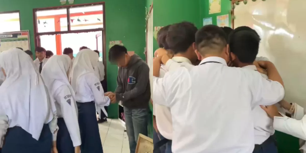 Haru! Siswa SMP di Sumedang terpaksa berhenti sekolah demi bantu ortu jualan ayam goreng di Alun-alun. Rekan sekelas kirim pesan ke Gubernur. (TikTok.com/@8imazing)