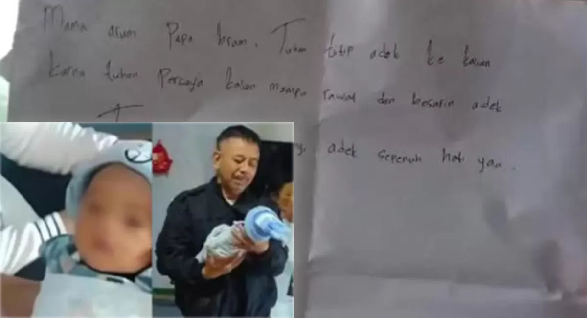 Geger penemuan bayi di Sukoharjo! Pelaku titipkan bayi cantik dalam tas kepada pasangan yang belum miliki anak lewat sepucuk surat menyentuh hati. (Instagram/lambegosip)