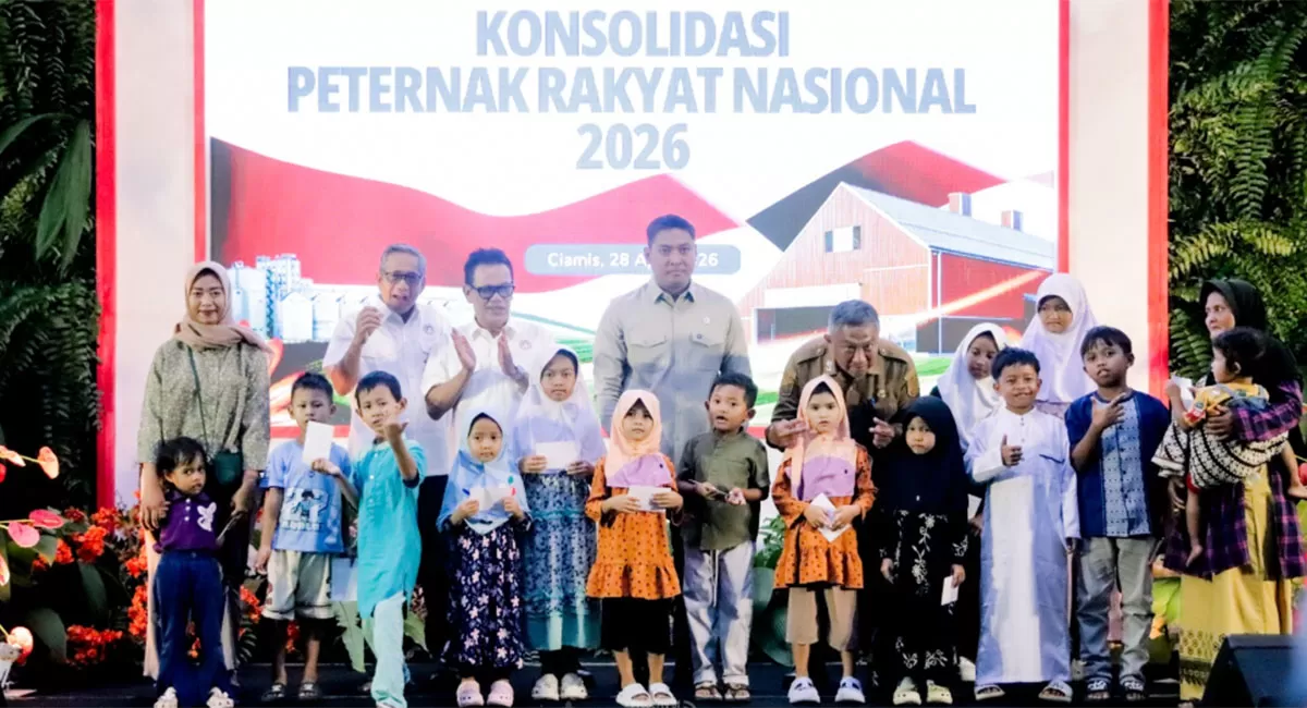 Wamentan Sudaryono dorong swasembada pangan dalam Dialog Perunggasan Nasional di Ciamis, pada Selasa, 29 April 2026. (Dok. Diskominfo Ciamis)