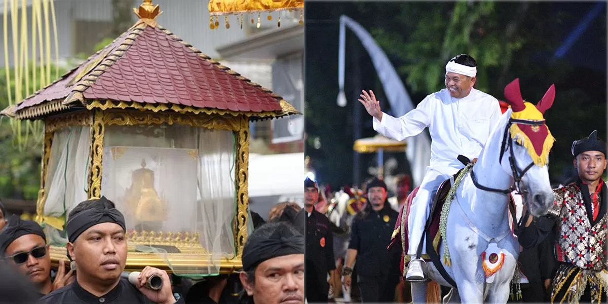 Mahkota Binokasih kembali diarak! Menelusuri jejak sejarah kerajaan-kerajaan yang ada di Tatar Sunda dalam kemeriahan Milangkala Tatar Sunda yang sakral. (Dok. Humas Jabar)