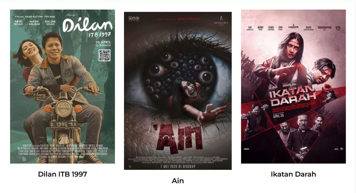 Jadwal film bioskop Transmart Tasikmalaya XXI hari ini diramaikan tayang perdana Ain dan film favorit penonton,&nbsp;Kamis, 7 Mei 2026. (Dok. Cinema21)