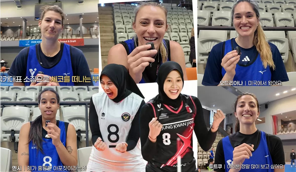Menanti pengumuman KOVO petang ini! Siapa pemain asing non-Asia yang bakal jadi tandem Megawati Hangestri di Liga Voli Korea? Cek analisanya di sini. (Instagram/PBVSI - KOVO)