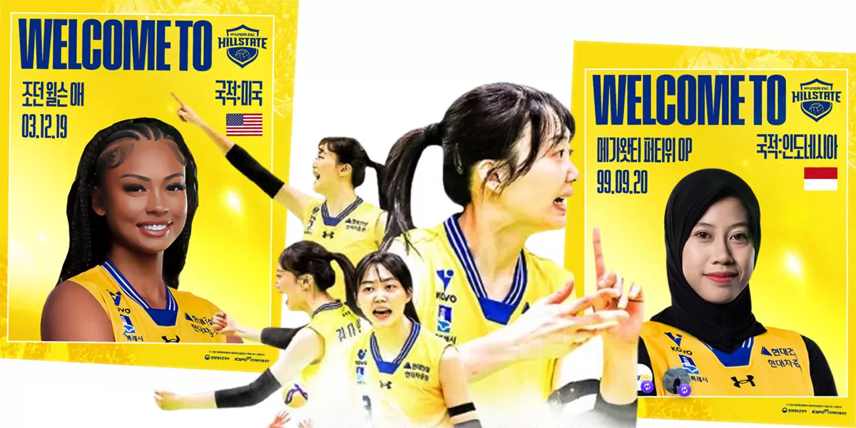 Megawati Hangestri resmi pindah ke Hyundai Hillstate. Akankah duetnya dengan Jordan Wilson di Liga Voli Korea raup sukses? Intip prediksinya di sini. (Instagram/hdecvolleyballteam)