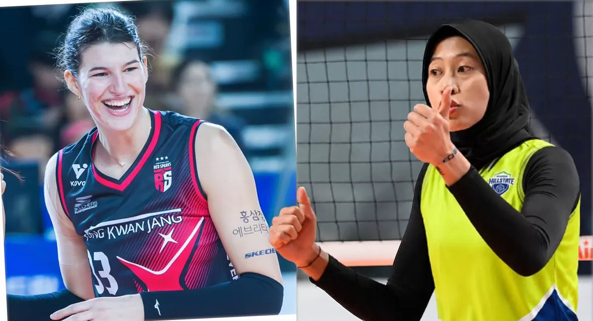 Mantan duet maut kini jadi rival! Megawati Hangestri resmi ke Hyundai Hillstate, siap hadapi Vanja Bukilic di Red Sparks pada Liga Voli Korea. (Instagram/red_sparks - edit by AI)