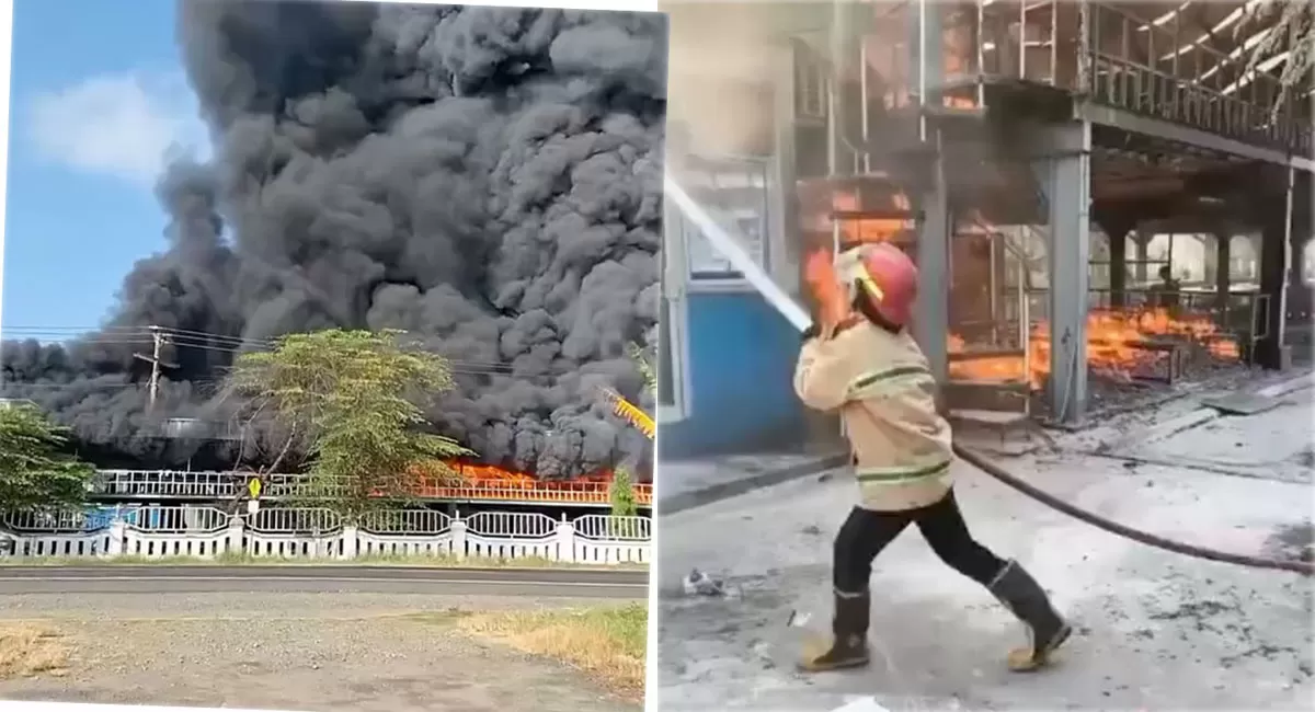 Ratusan motor ludes dalam kebakaran di PT Arami Jaya Purworejo. Petugas keamanan ungkap api di parkiran bermula dari lantai atas saat jam kerja dimulai. (Instagram/merapiundercover)