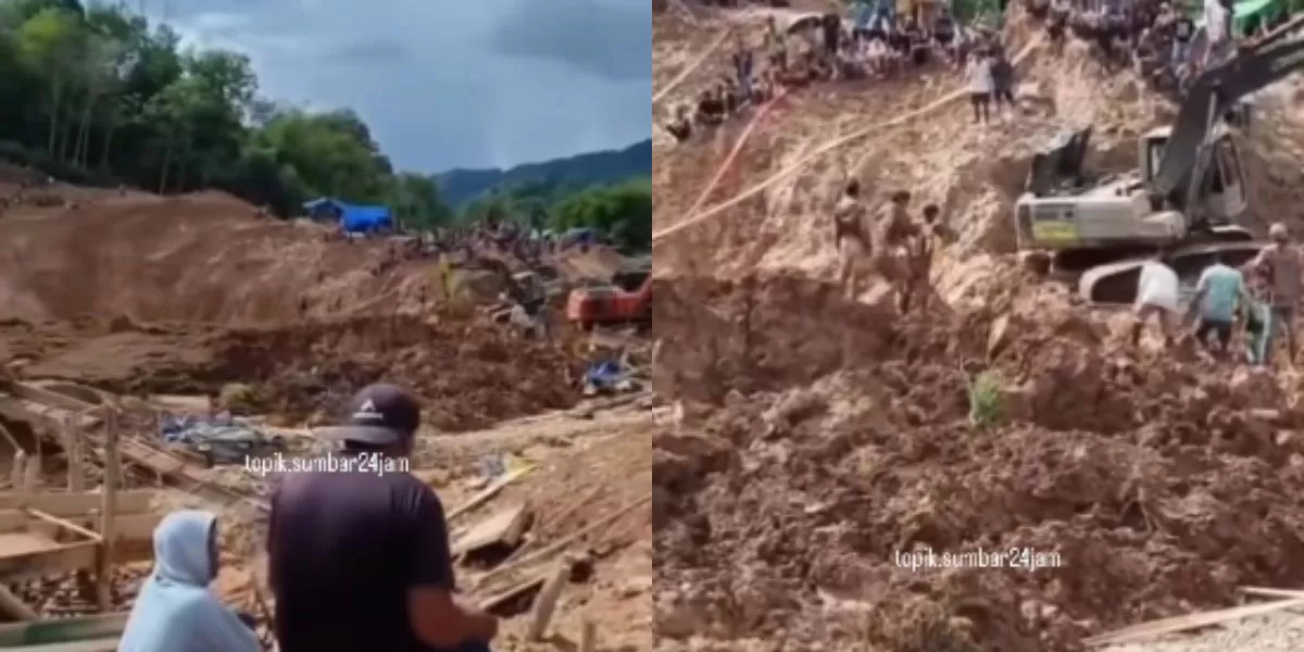 Sembilan korban tewas tertimbun longsor di tambang emas Sijunjung Sumbar akibat runtuhnya tebing secara mendadak saat aktivitas pendulangan tradisional. (Instagram.com/topik.sumbar24jam)