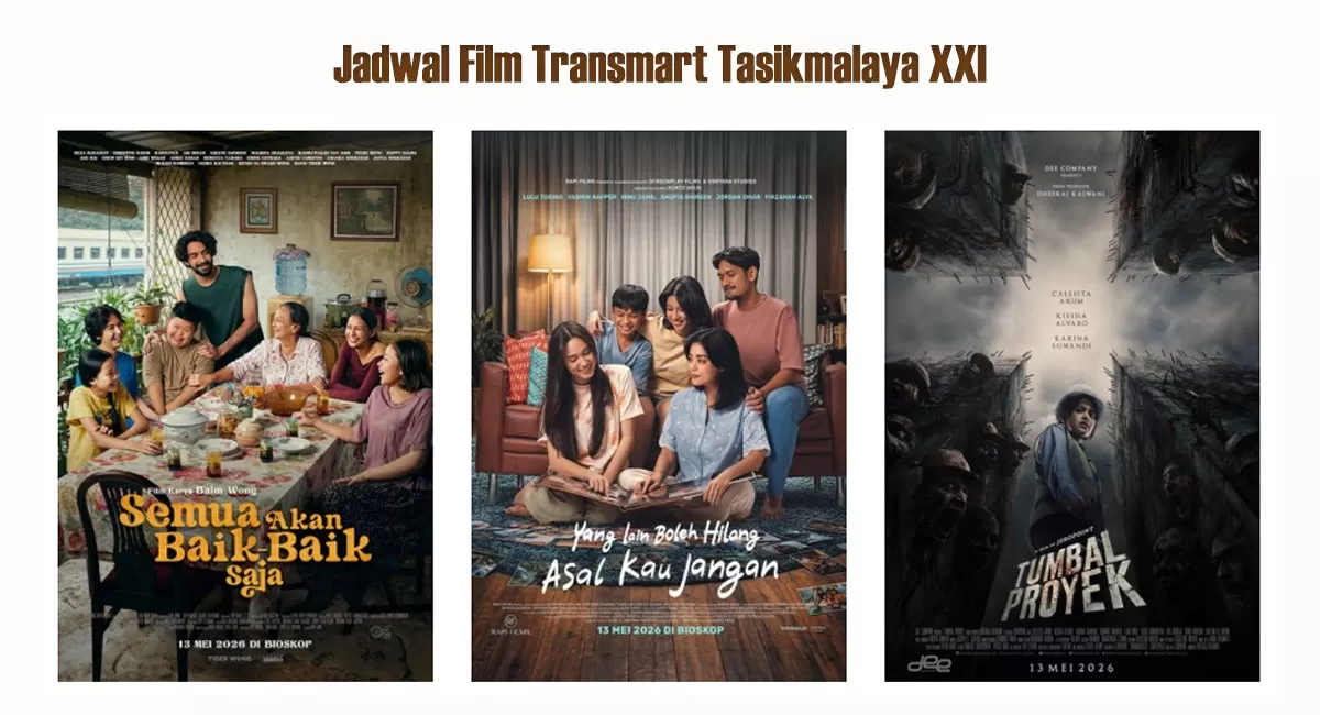 Simak rekomendasi hiburan akhir pekan menarik lewat ulasan jadwal film Transmart Tasikmalaya XXI terbaru, hari ini, Minggu, 17 Mei 2026. (Dok. Cinema21)