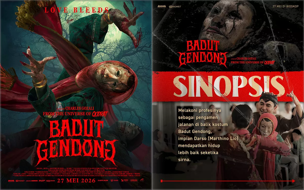 Jangan lewatkan tayang perdana film terbaru Badut Gendong. Intip bocoran sinopsis dan daftar pemeran lengkap film horor-aksi Qodrat Universe ini. (Instagram/badutgendong)