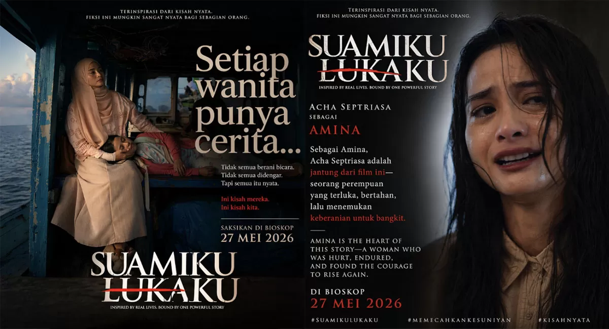 Mengangkat realita kelam KDRT, sinopsis film Suamiku Lukaku menampilkan duet Acha Septriasa dan Baim Wong. Cek daftar lengkap pemeran di sini. (Dok. IMDb)
