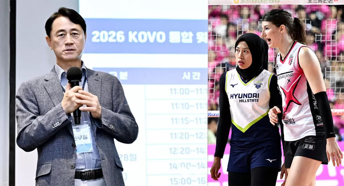 Sekretaris Jenderal KOVO, Shin Moo-chul, membuka lokakarya pada 28 Mei 2026. KOVO ingin menambah laga akhir pekan V League. Megawati Hangestri hingga Vanja Bukillic dinilai jadi daya tarik besar.   (Dok. KOVO)