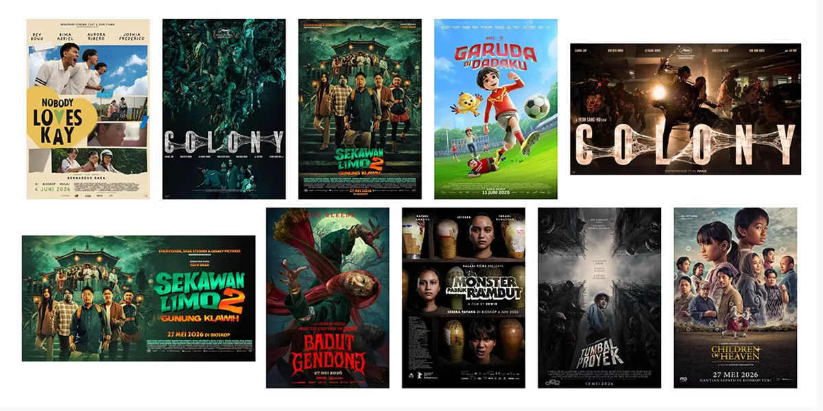 Jadwal bioskop Tasik XXI Plaza Asia dan Transmart hari ini, Jumat 5 Juni 2026. Cek jam tayang film Colony hingga Badut Gendong. (Dok. Cinema21)