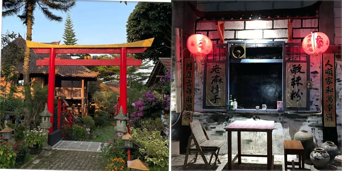 Kedai Kopi Lim salah satu resto hidden gem di Puncak, Jawa Barat, tepatnya berlokasi di Jalan Perkebunan Maleber, Desa Ciherang, Kecamatan Pacet, Kabupaten Cianjur, Jawa Barat. (Instagram/kedaikopilim)