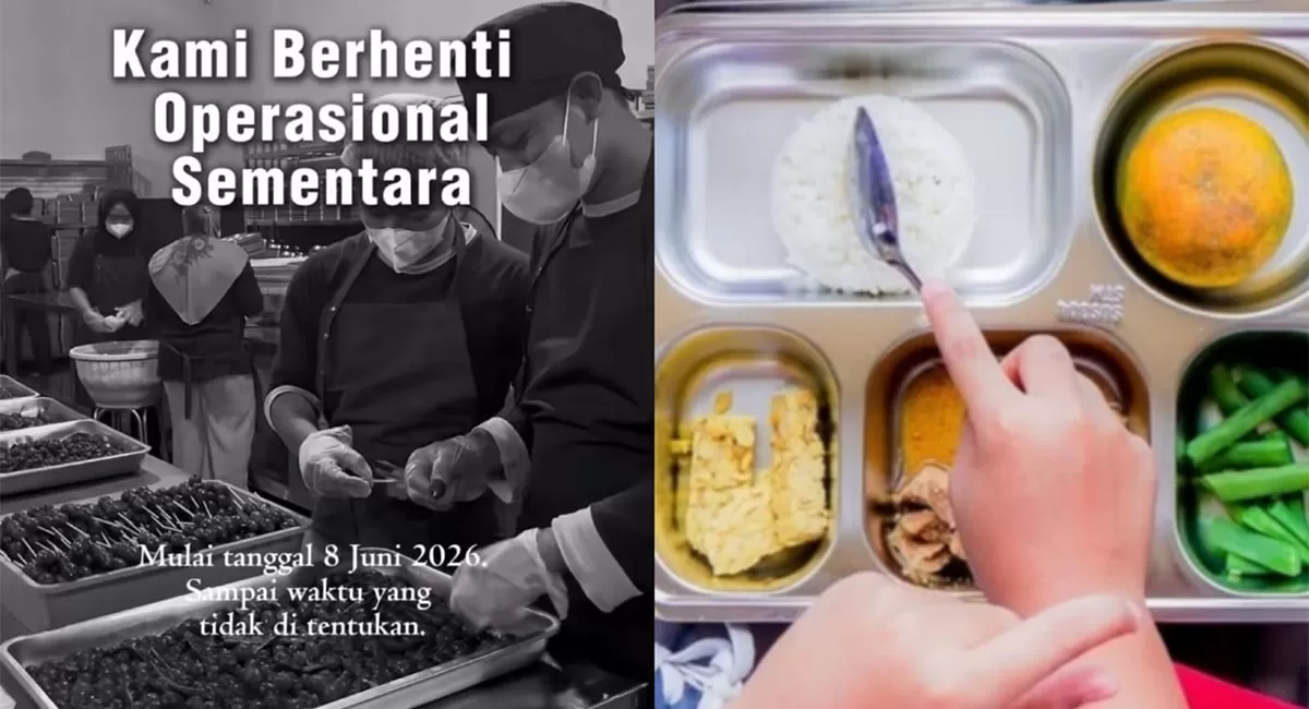 Operasional SPPG dihentikan sementara di beberapa daerah. BGN menyebut program MBG tetap berjalan di tengah isu dana operasional.     (TikTok/SPPG Krecek Badas - Dok.BGN)