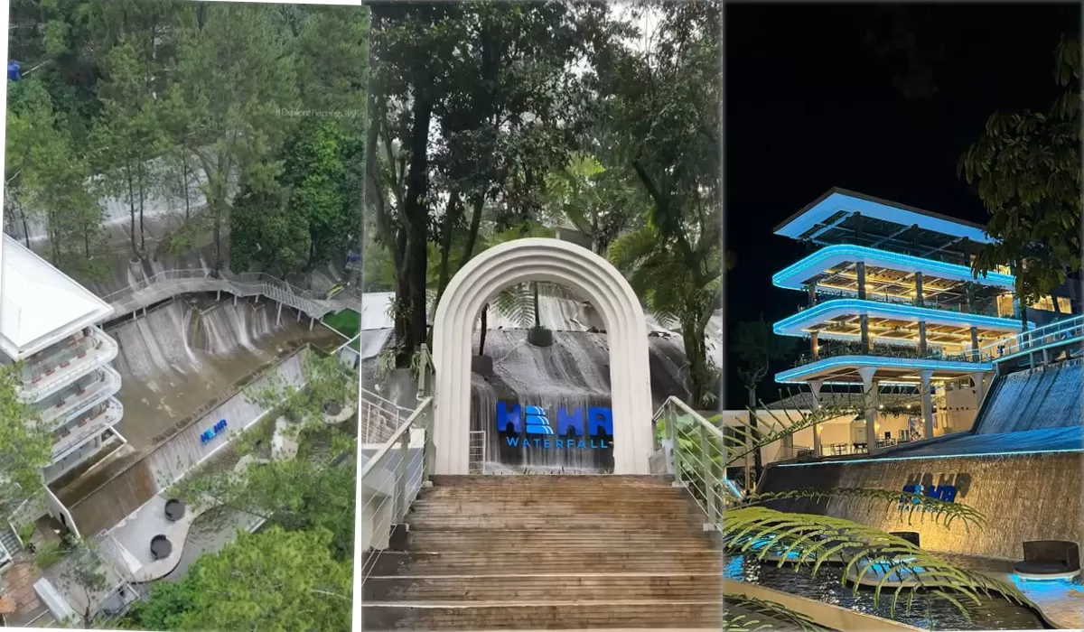 HeHa Waterfall Puncak Bogor hadir dengan wisata air terjun buatan terbesar, spot foto instagramable, dan panorama alam. (Instagram/hehawaterfall)