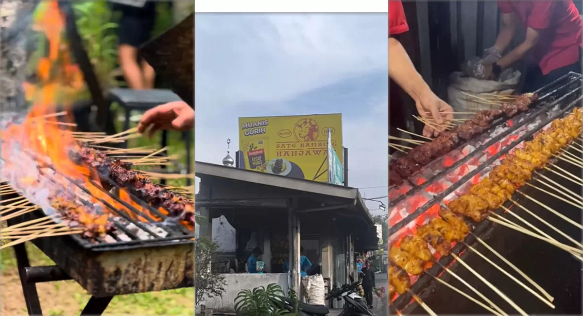 Sate Kambing Hanjawar menjadi kuliner legendaris Puncak Cianjur yang terkenal dengan sate kambing muda empuk dan buka 24 jam.   (Instagram/satehanjawar)