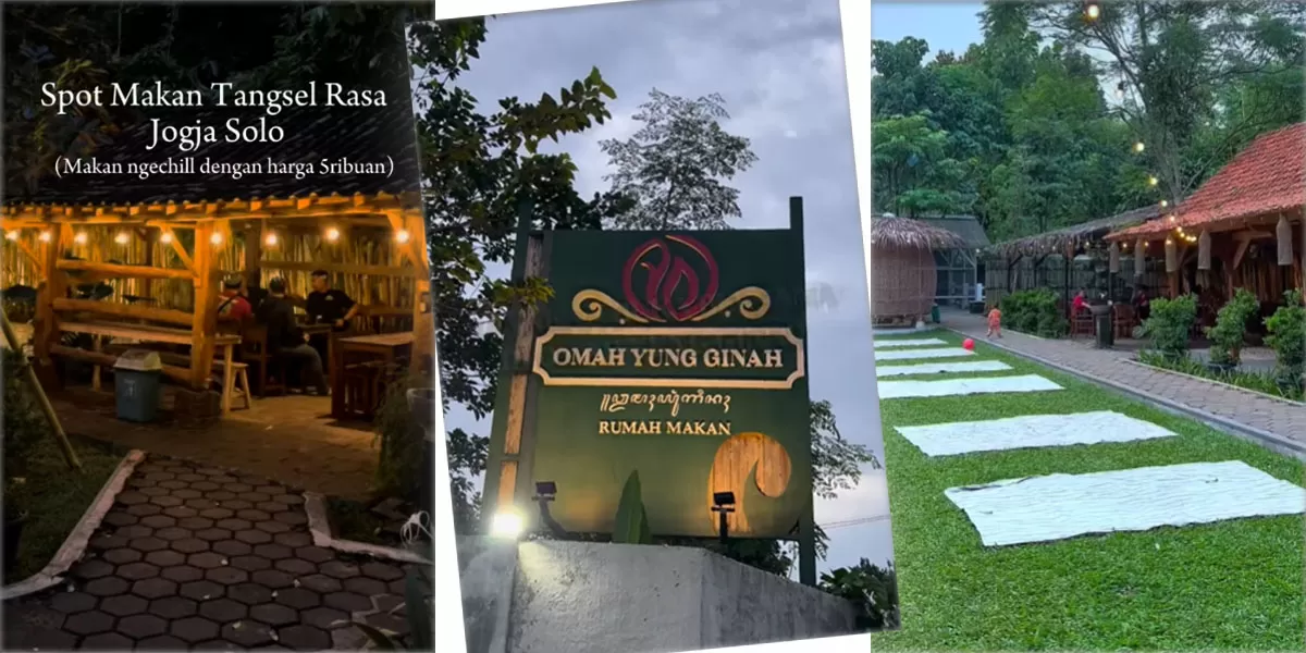 Wisata kuliner Tangerang di Omah Yung Ginah menawarkan nuansa Jogja, menu prasmanan, dan mini zoo untuk keluarga.   (Instagram/omahyungginah)
