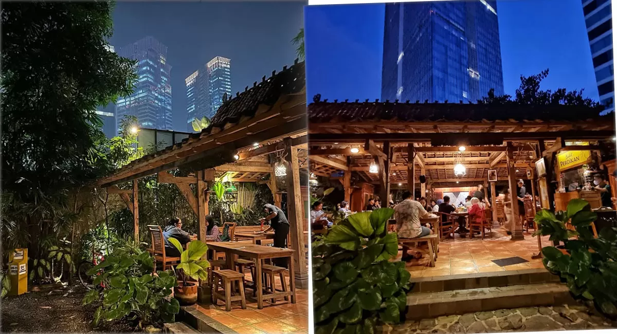 Wisata kuliner Jakarta di Bebek Perdikan menawarkan menu bebek khas, suasana asri, dan konsep rumah Joglo yang unik. (Instagram/bebekperdikan)