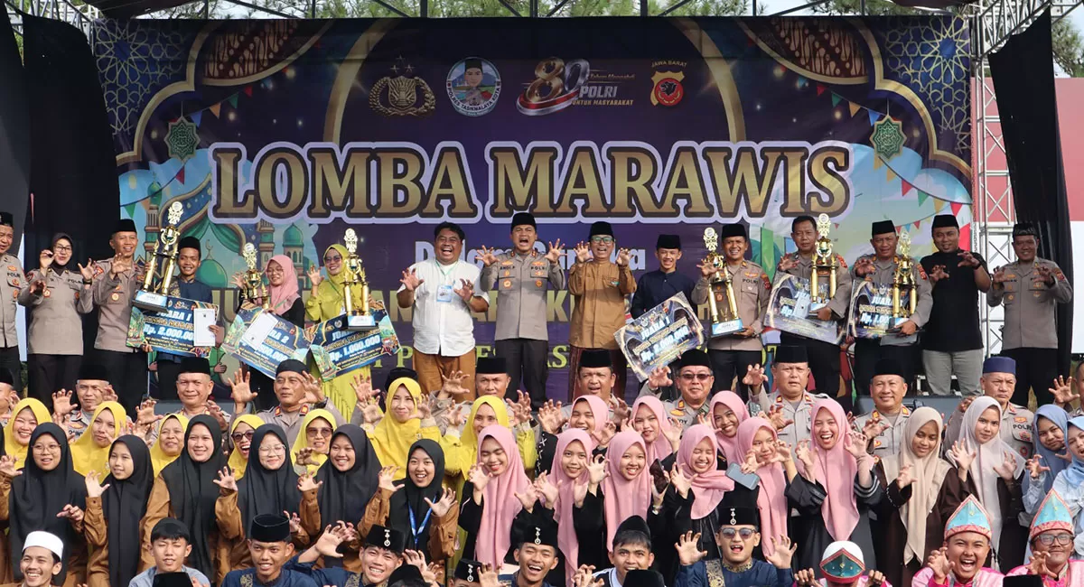 Kegiatan Lomba Marawis dan Tahfidz Al-Qur'an yang berlangsung di halaman Mapolres Tasikmalaya Kota, Minggu (14/6/2025). (Dok. AMS)