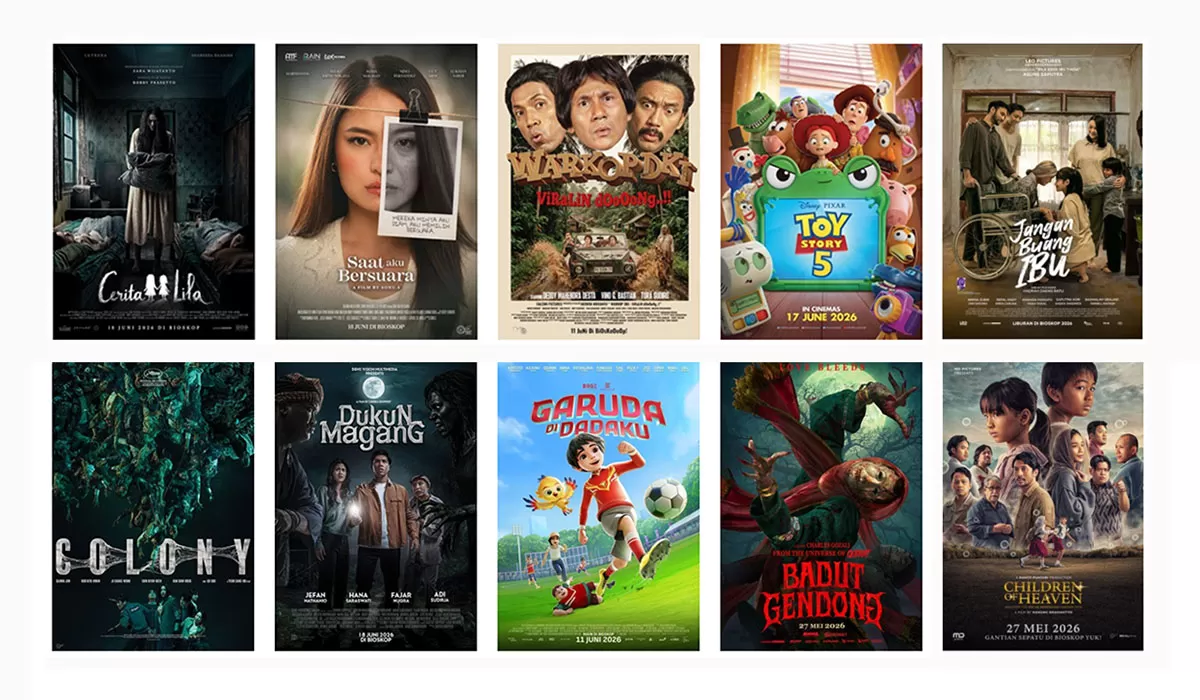 Cek jadwal bioskop Tasik XXI Plaza Asia dan Transmart hari ini. Colony, Cerita Lila, Toy Story 5 hingga The Furious tayang. (Dok. Cinema21)
