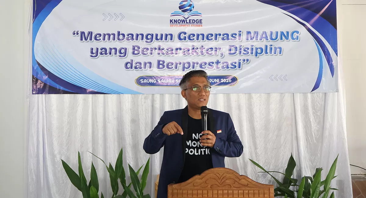 Anggota DPRD Jabar Didi Sukardi membuka KDS Training di Ciamis,l Minggu, 21 Juni 2026. Program Generasi Maung fokus pada pendidikan karakter dan kepemimpinan siswa. (Dok. KDS)