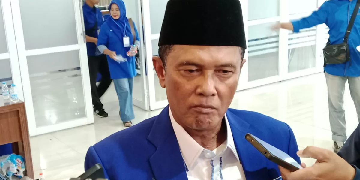 Ketua DPD PAN Kota Tasikmalaya Budi Mahmud Saputra membuka kegiatan Musyawarah Cabang (Muscab) VI yang digelar di Hotel City Kota Tasikmalaya, Sabtu (27/6/2026). (Dok. AMS)