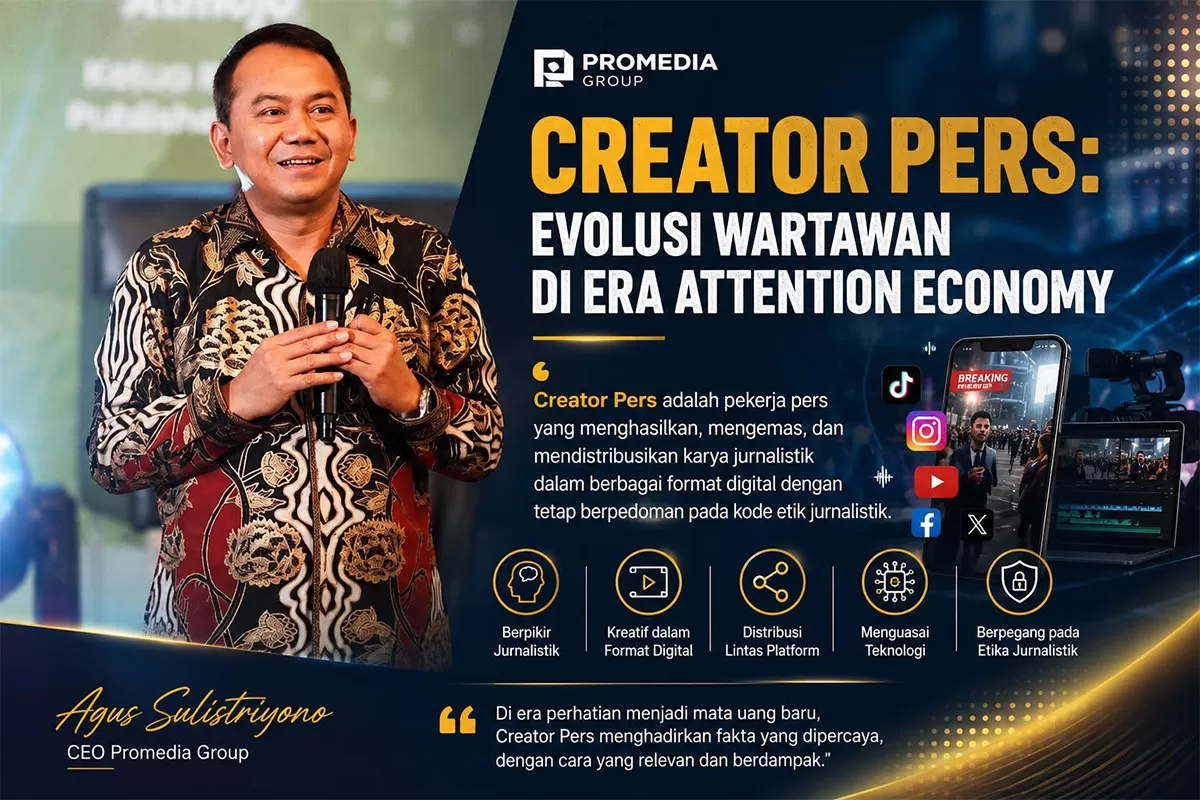 Creator Pers: Evolusi Wartawan di Era Attention Economy. (By. AI)