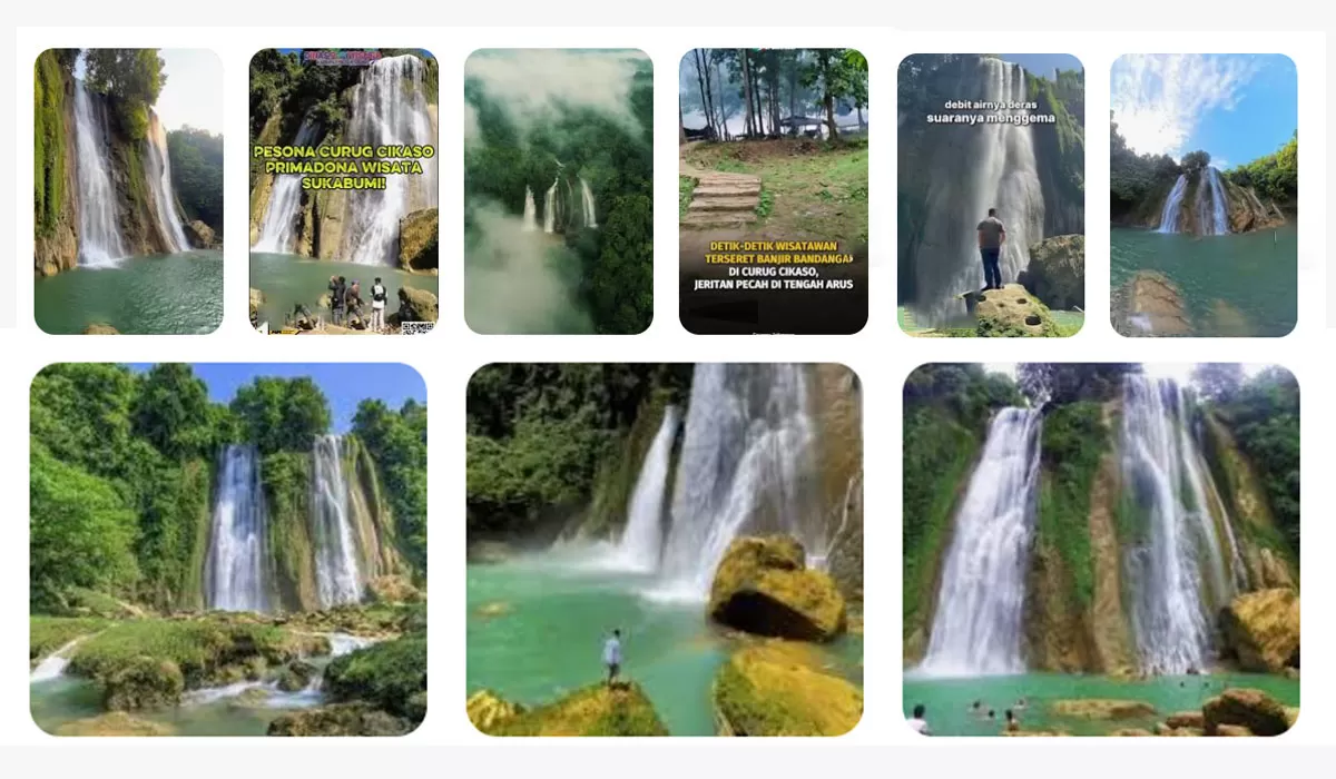 Curug Cikaso menawarkan wisata Sukabumi dengan air jernih, panorama alam hijau, fasilitas lengkap, dan tiket masuk yang terjangkau. (Tangkapan layar google)