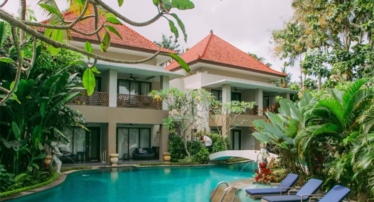 The Gantari Ubud menawarkan penginapan Ubud Bali dengan hotel mewah, suasana tenang, dan fasilitas nyaman untuk staycation. (Instagram/thegantariubud)