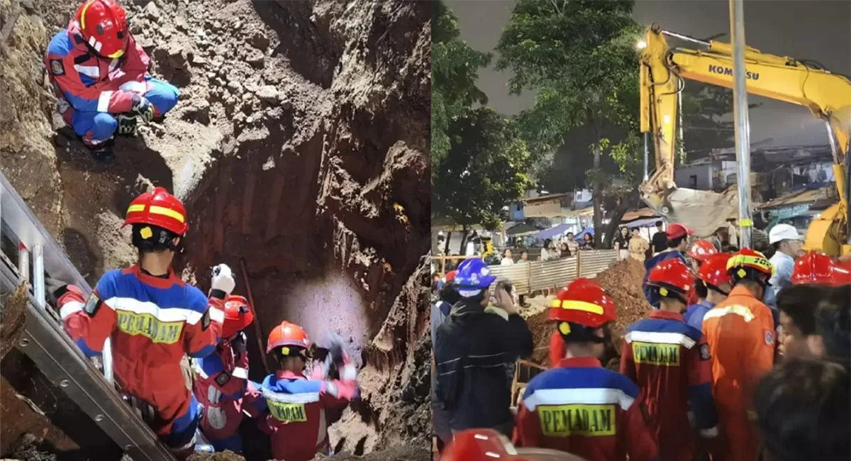 Bocah 4 tahun meninggal di lubang galian proyek Tebet. Pengawasan proyek dan keamanan lokasi ramai disorot warga serta warganet.   (Instagram/damkartebet)