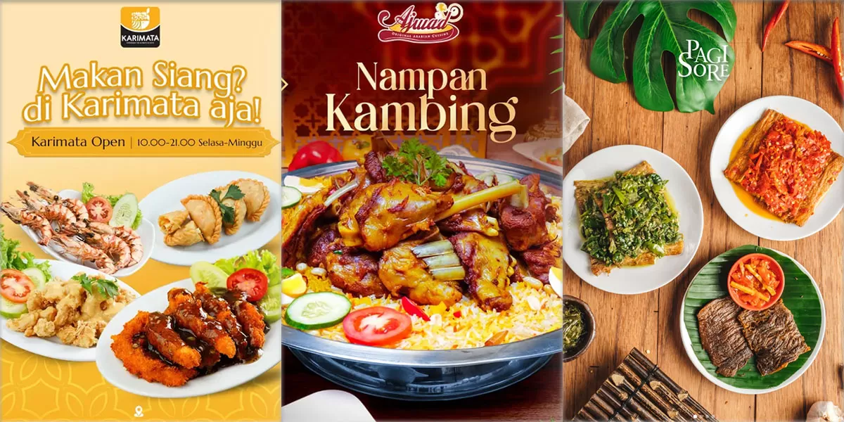 Bingung cari restoran keluarga di Jakarta Timur? Simak rekomendasi tempat makan favorit dengan menu enak dan suasana nyaman. (Instagram/restoran.karimata - ajwadresto - pagisoreid)