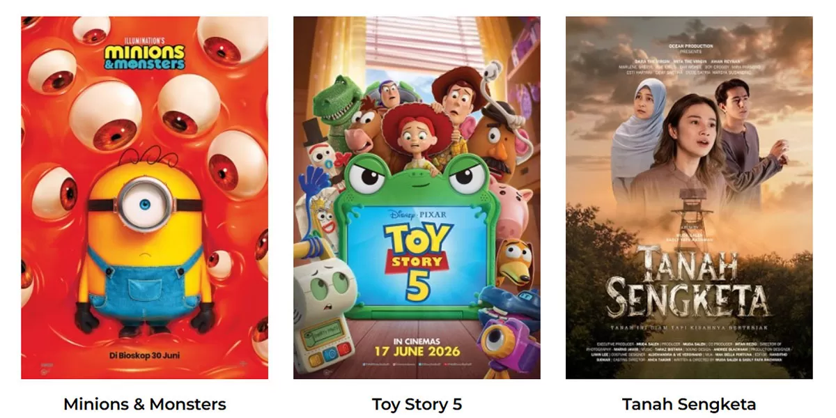 Jadwal film bioskop Tasik XXI Plaza Asia dan Transmart hari ini, Rabu 1 Juli 2026. Simak jam tayang terbaru dan Harga tiketnya. (Dok. Cinema21)