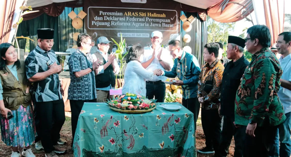 Bupati Ciamis meresmikan ARAS Siti Halimah untuk memperkuat reforma agraria, ketahanan pangan, dan melahirkan perempuan pejuang agraria. (Dok. Prokopim)