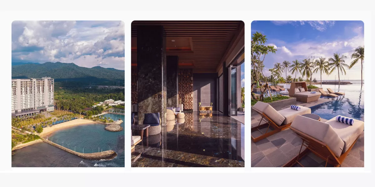 Movenpick Resort Carita tengah viral sebagai hotel baru di Banten. Resort bintang 5 ini menawarkan staycation mewah menghadap laut. (Instagram/movenpickresortcarita)
