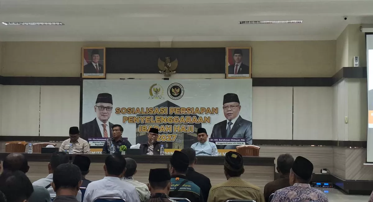 Anggota DPRD Jabar Didi Sukardi menghadiri Sosialisasi Haji 2027 di Ciamis sebagai upaya meningkatkan kesiapan calon jemaah. (Dok. KDS)