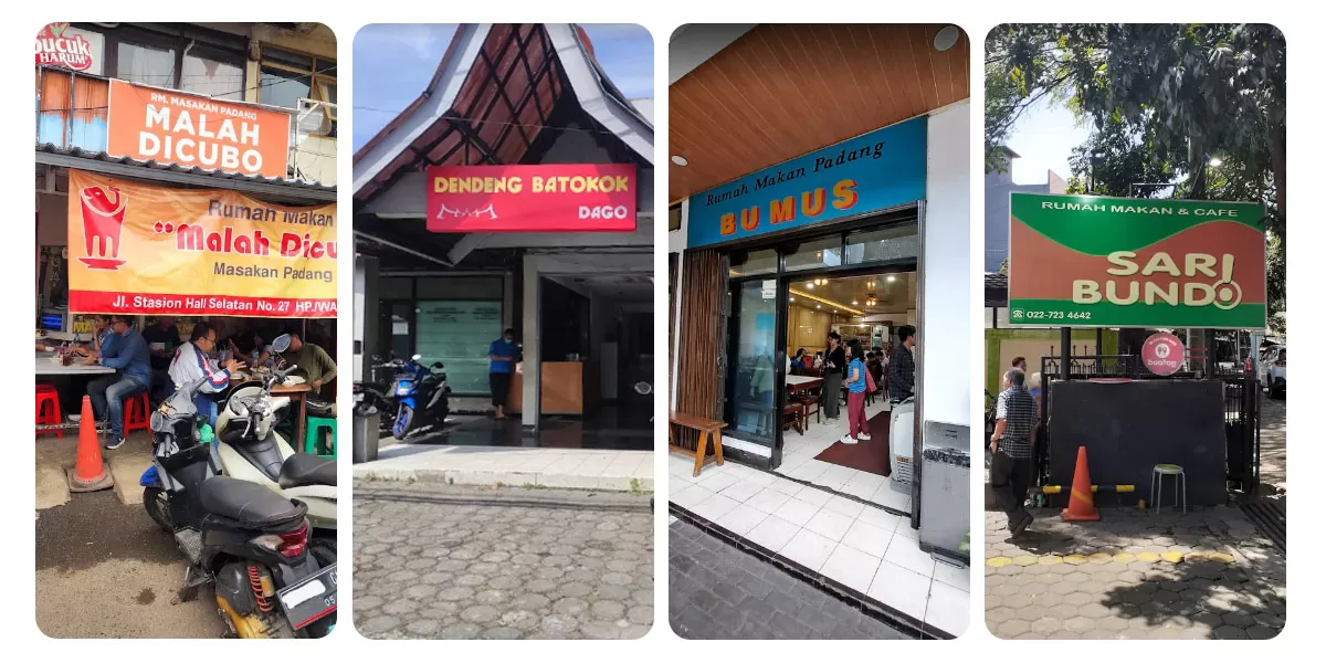 Cari tempat makan nasi Padang di Bandung? Simak rekomendasi nasi Padang dengan rendang, dendeng batokok, dan ayam balado favorit.   (Tangkapan layan google/herryprasetyaadi - setoprasetyo - cacaemile)