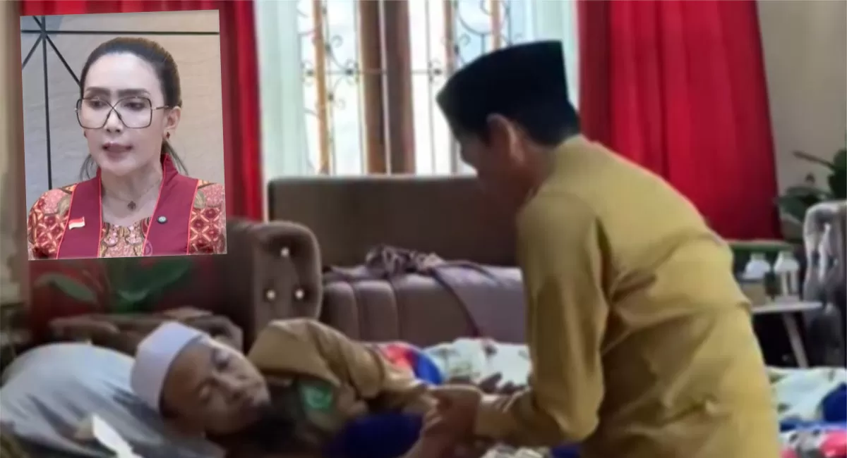 Rieke Diah Pitaloka merespons kunjungan Wabup Lombok Tengah kepada tersangka kasus pembakaran santri yang memicu sorotan publik. (Instagram/riekediahp)