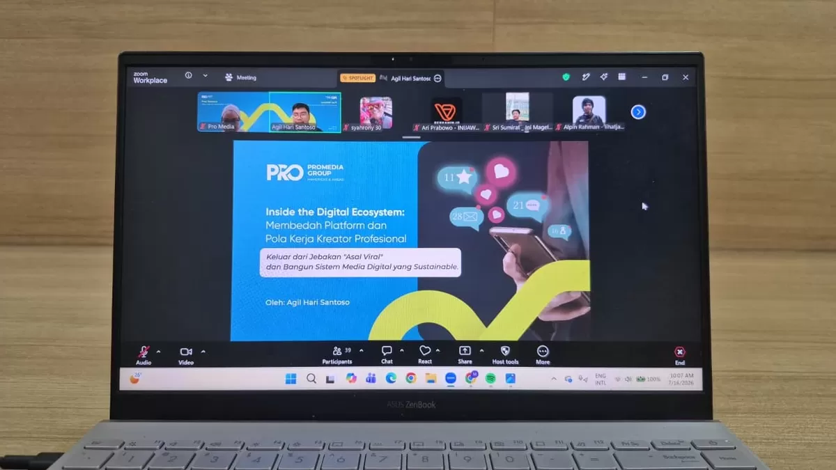 Promedia Group menggelar webinar strategi konten digital. Peserta dibekali cara meningkatkan engagement sesuai karakter tiap platform. (Dok. Promedia)