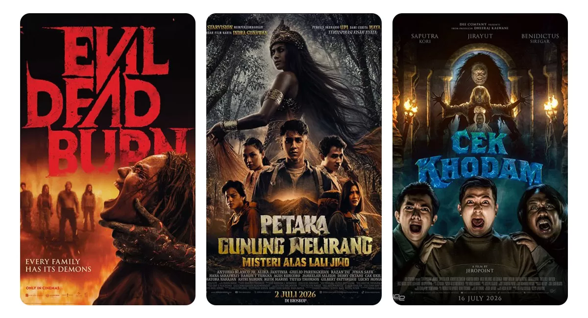 Jadwal film Tasik XXI Plaza Asia hari ini, Minggu 19 Juli 2026, menghadirkan beragam tontonan dari horor hingga petualangan. (Dok. Cinema21)
