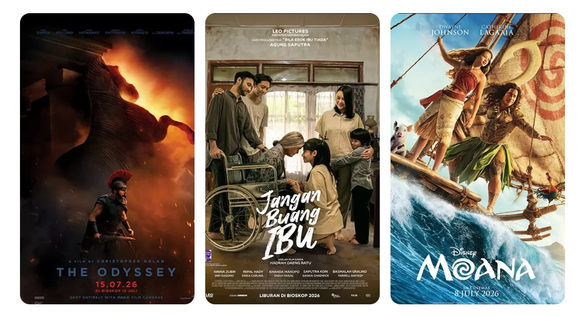 Jadwal film Transmart Tasikmalaya XXI hari ini, Minggu 19 Juli 2026, menghadirkan pilihan film horor, drama keluarga, dan petualangan. (Dok. Cinema21)