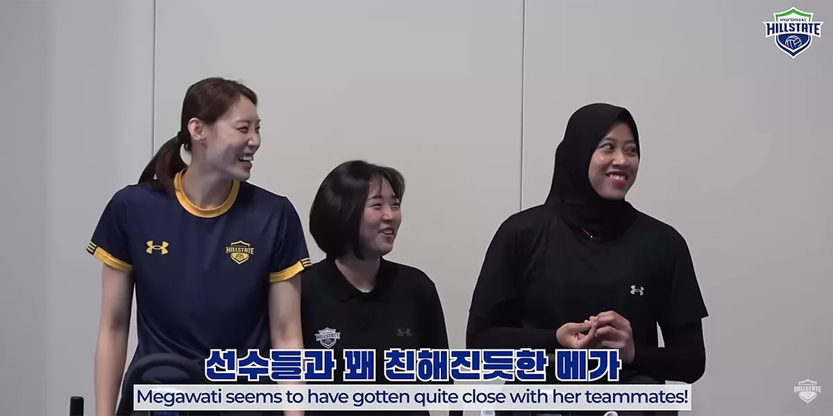 Megawati Hangestri kembali membawa efek Megatron. Hyundai Hillstate menembus 100 ribu subscriber YouTube, sementara fans menanti debutnya di Korea. (YouTube  Hyundai E&amp;C Hillstate)
