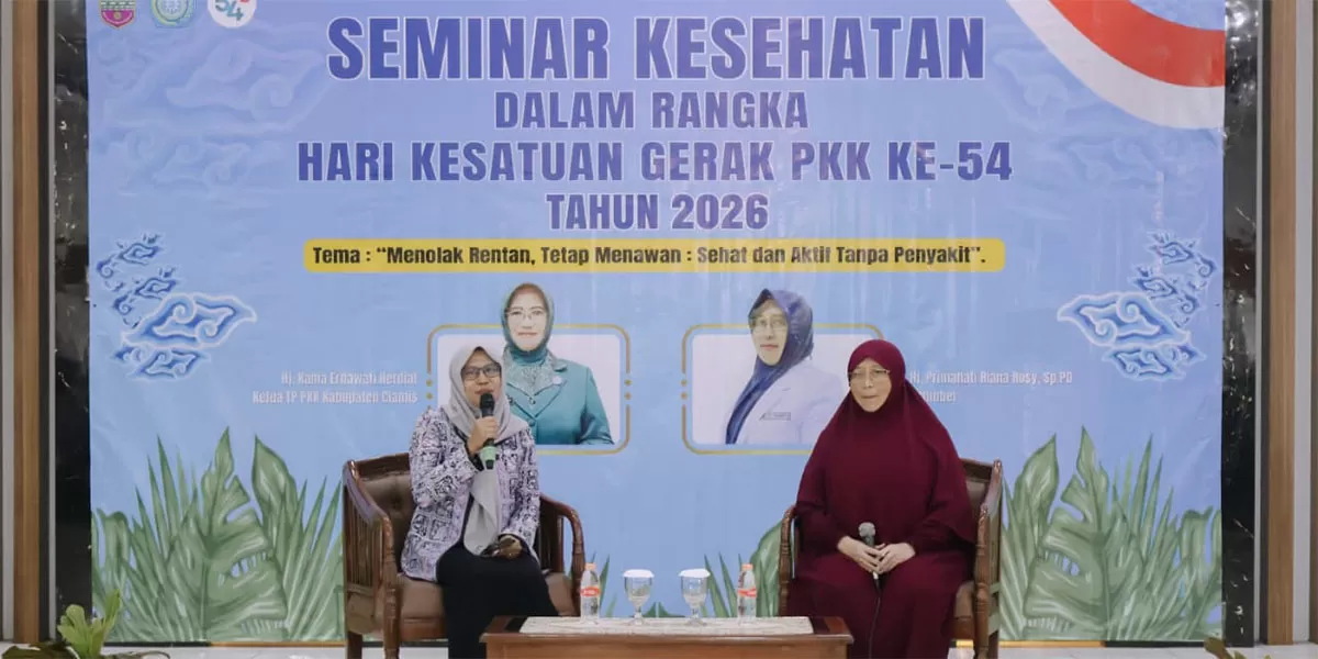 TP PKK Ciamis menggelar seminar kesehatan dan mengajak masyarakat mencegah penyakit tidak menular dengan pola hidup CERDIK serta skrining rutin. (Dok. PKK Ciamis)