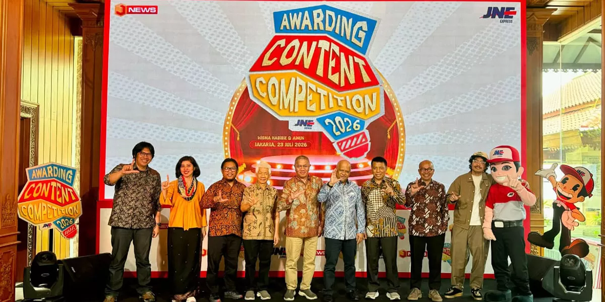 Puncak JNE Content Competition 2026 digelar di Jakarta. Sebanyak 5.273 karya masuk dari empat kategori, dengan 77 pemenang terpilih. (Dok. JNE)