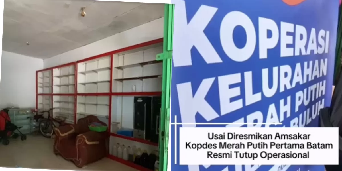 Gerai Kopdes Pulau Buluh Batam berhenti beroperasi. Modal terbatas dan kesiapan pengurus menjadi sorotan di tengah pembangunan koperasi yang berlanjut. (Dok. Kilaskepri)