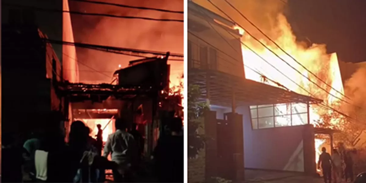Kebakaran Pulomas menewaskan dua anak yang terjebak di dalam rumah. Orang tua korban sempat berusaha masuk untuk menyelamatkan anaknya.   (Threads/missnyctagina - andreetjahyadi)
