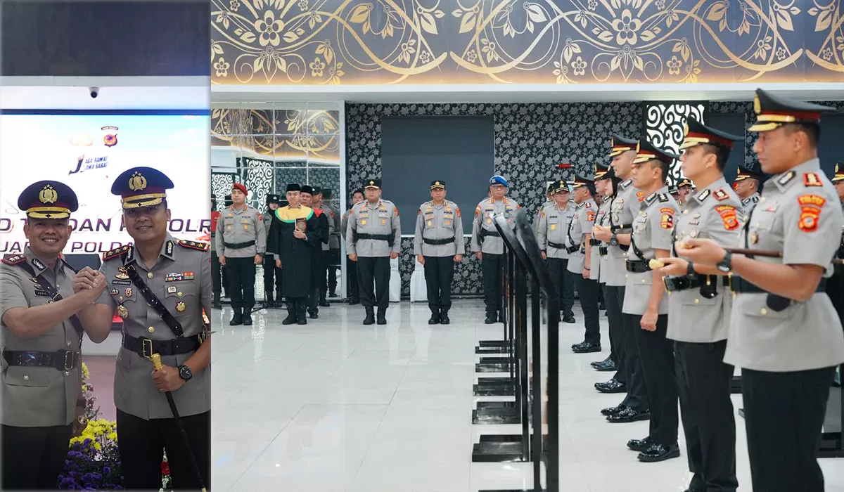 Upacara Serah Terima Jabatan (Sertijab) Pejabat Utama dan Kapolres jajaran oleh Kepolisian Daerah Jawa Barat yang dipimpin langsung Kapolda Jawa Barat Irjen. Pol. Dr. Pipit Rismanto, S.I.K., M.H., di Aula Ditlantas Polda Jawa Barat, Selasa (28/7/2026). (Dok. AMS)