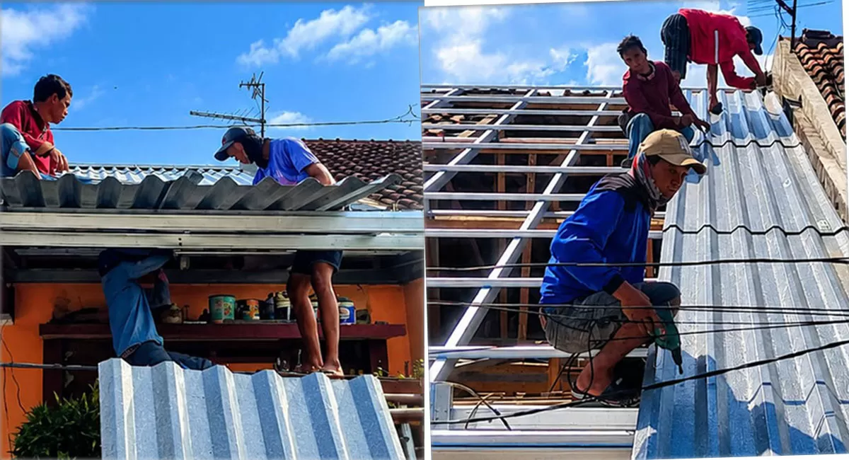 Promedia Grup menghadirkan Ganti Atap Rumah Wartawan, sejalan dengan dorongan Presiden Prabowo terhadap penggunaan atap ramah lingkungan. (Dok. DFK)
