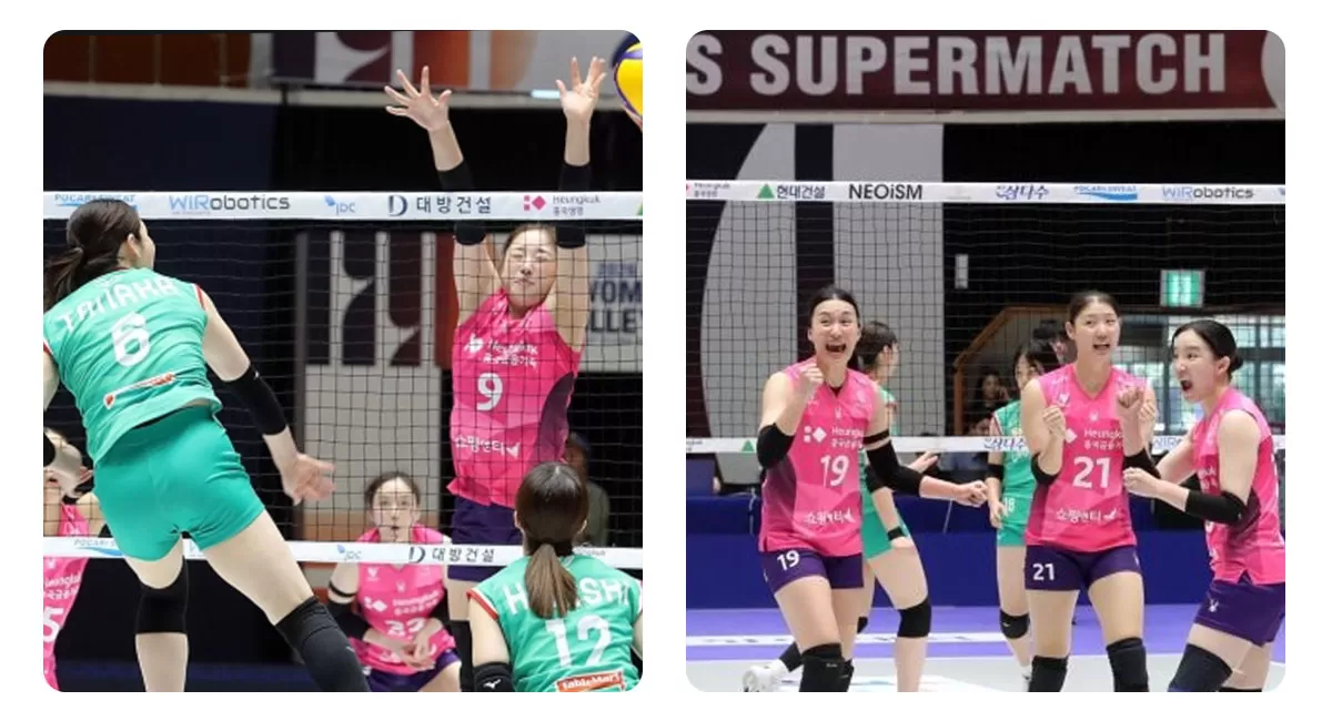 Osaka Marvelous tampil dominan atas Heungkuk Life di Jeju 2026. Fukumura Koyumi ikut bersinar dengan 12 poin dalam kemenangan telak 3-0. (D ok. KBSN Sports)