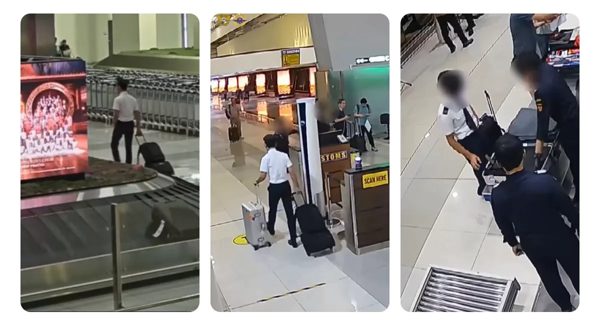 Kopilot Malaysia Airlines diamankan Bea Cukai Soetta. Petugas menemukan 26 kilogram ekstasi, sabu, serta botol urine dalam koper saat koper diperiksa.   (Instagram/bcsoetta)