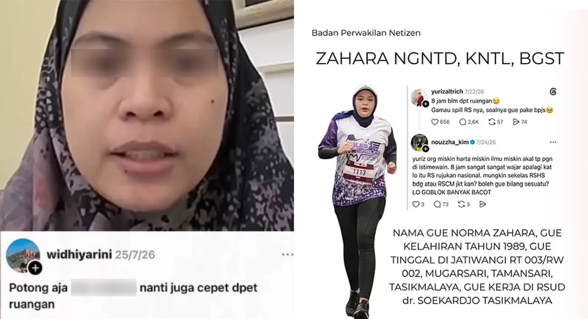 Widhiyarini Pangestika meminta maaf setelah komentar terhadap pasien BPJS viral. Ia mengakui ucapannya menambah kesedihan keluarga almarhum Yurizal. (Tangkapam layar media sosial)