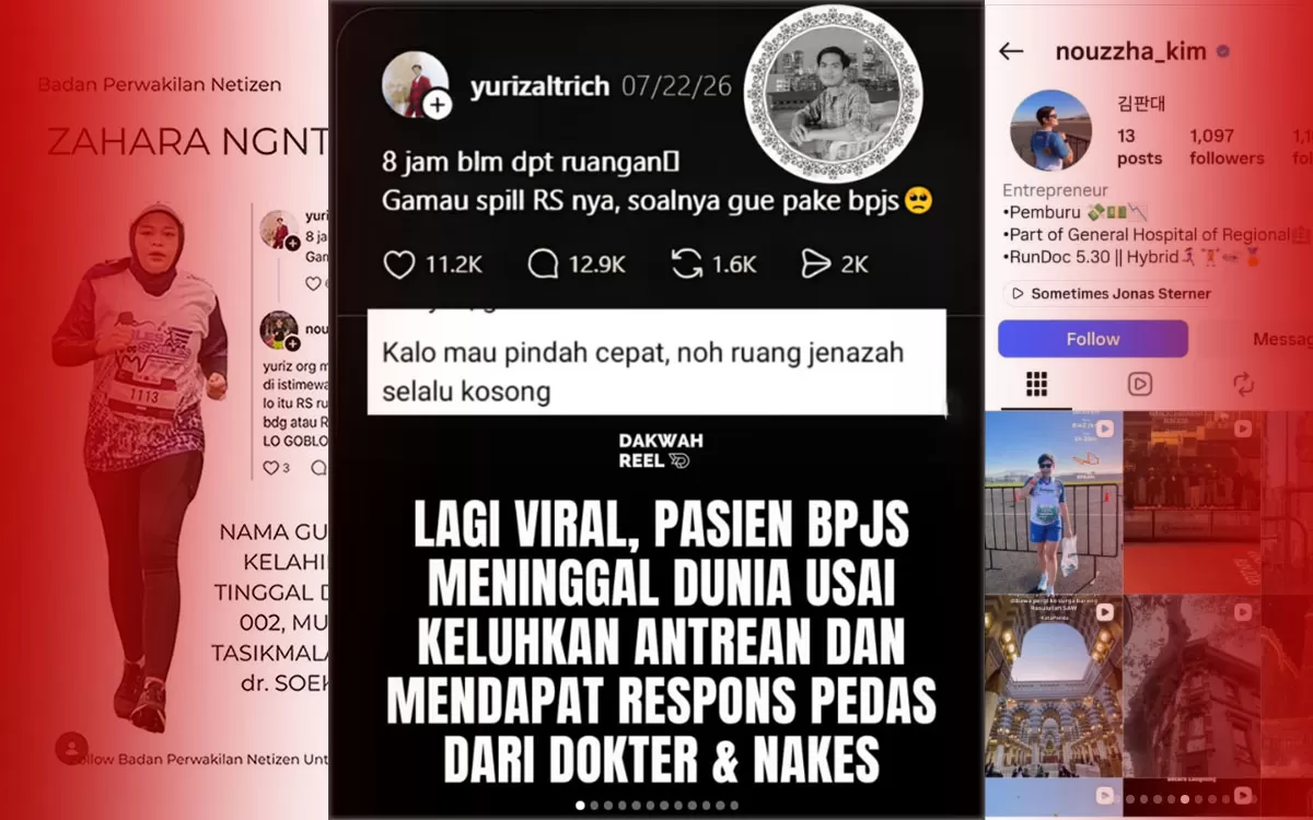 Tak hanya perawat RSUD dr. Soekardjo Tasikmalaya, dokter ikut disorot usai komentar terhadap pasien BPJS viral di media sosial.     (Tangkapan layar media sosial)